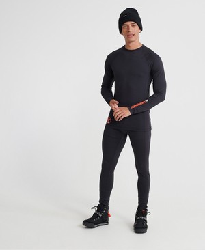 Superdry Carbon Base Layer Crew Férfi Baselayers Fekete | IESRC0467